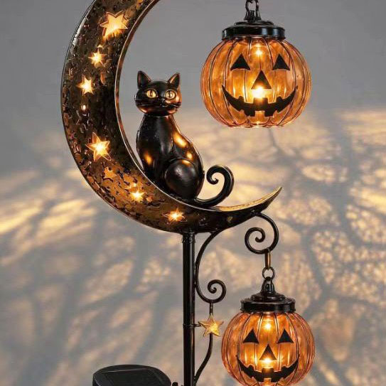 Pumpkin Lantern Halloween - 할로윈 검은 고양이 & 호박 달