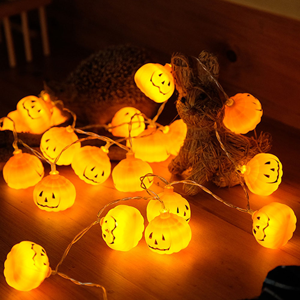 Halloween Led String Lights Orange - 할로윈 3D 호박 LED 문자열 조명
