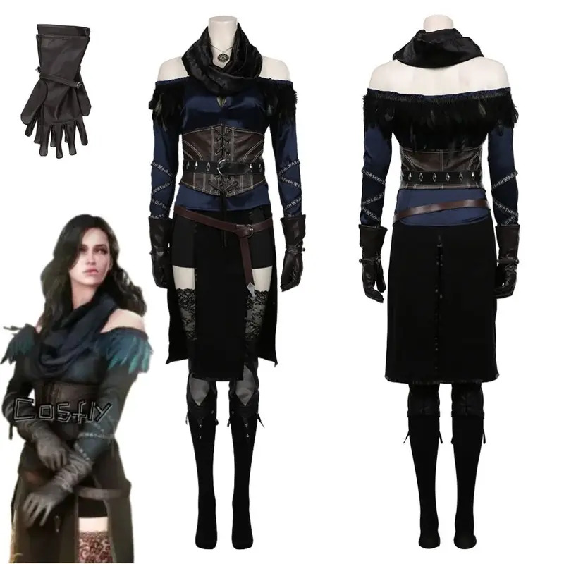 Halloween Costume Kids - Yennefer 코스프레 판타지아 의상 변장 여성용