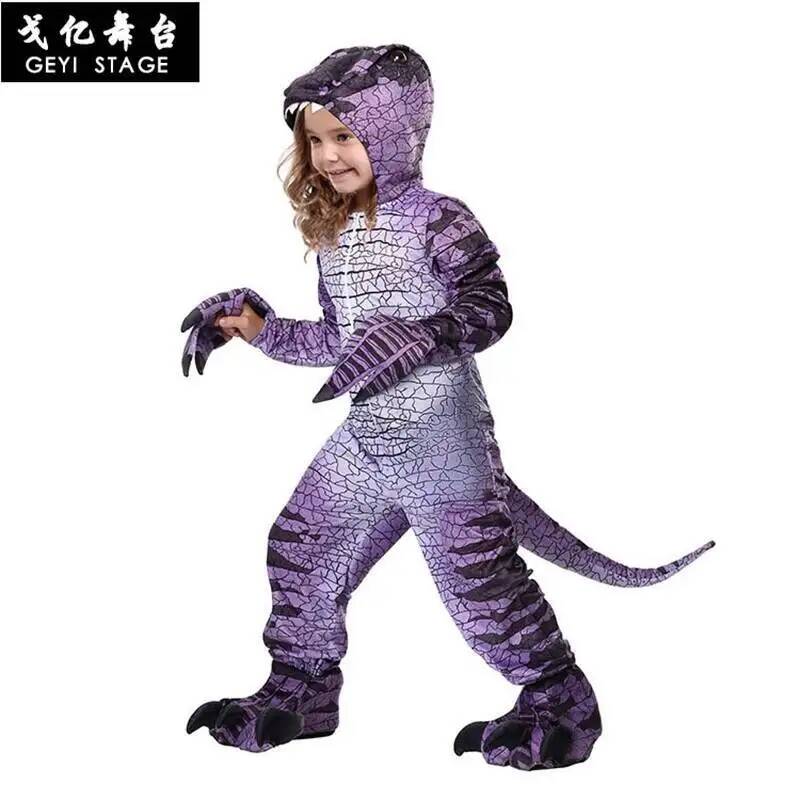 Halloween Costume Kids - 랩터 할로윈 새로운 퍼플 랩터 쥬라기