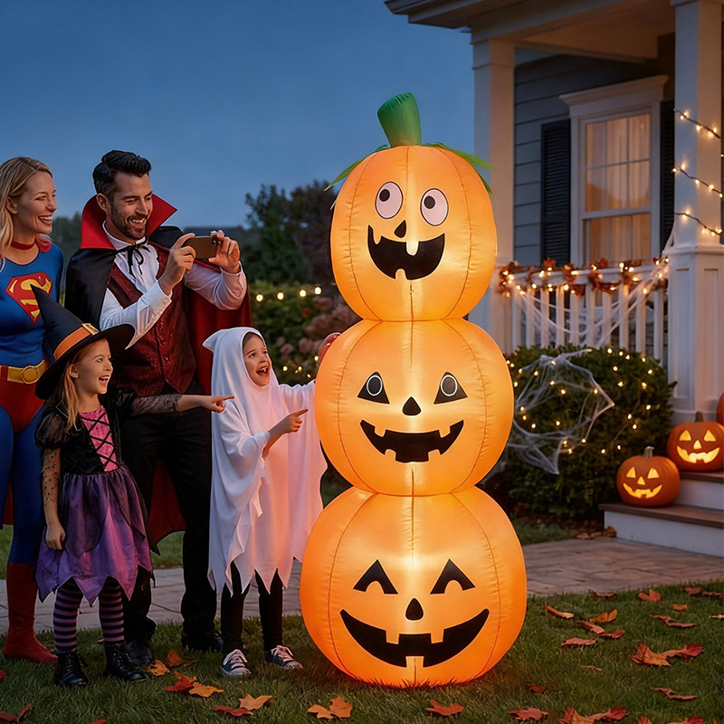 Halloween Pumpkin Decor Led - 1.2M 쌓을 수 있는 할로윈 풍선