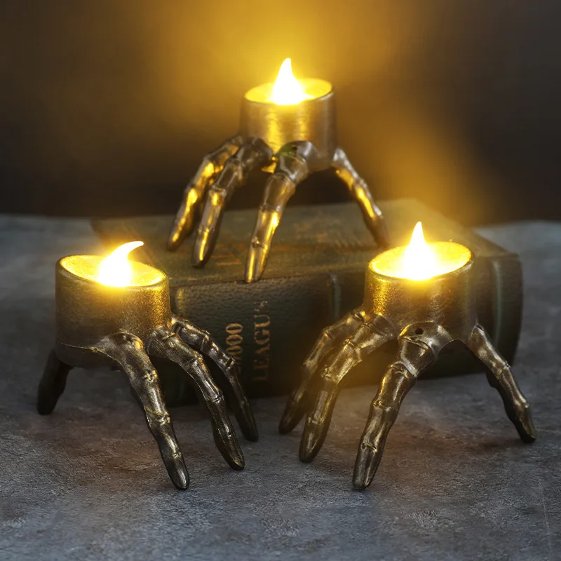 Halloween Skeleton Decoration - 할로윈 휴식 팔 해골 LED 촛불