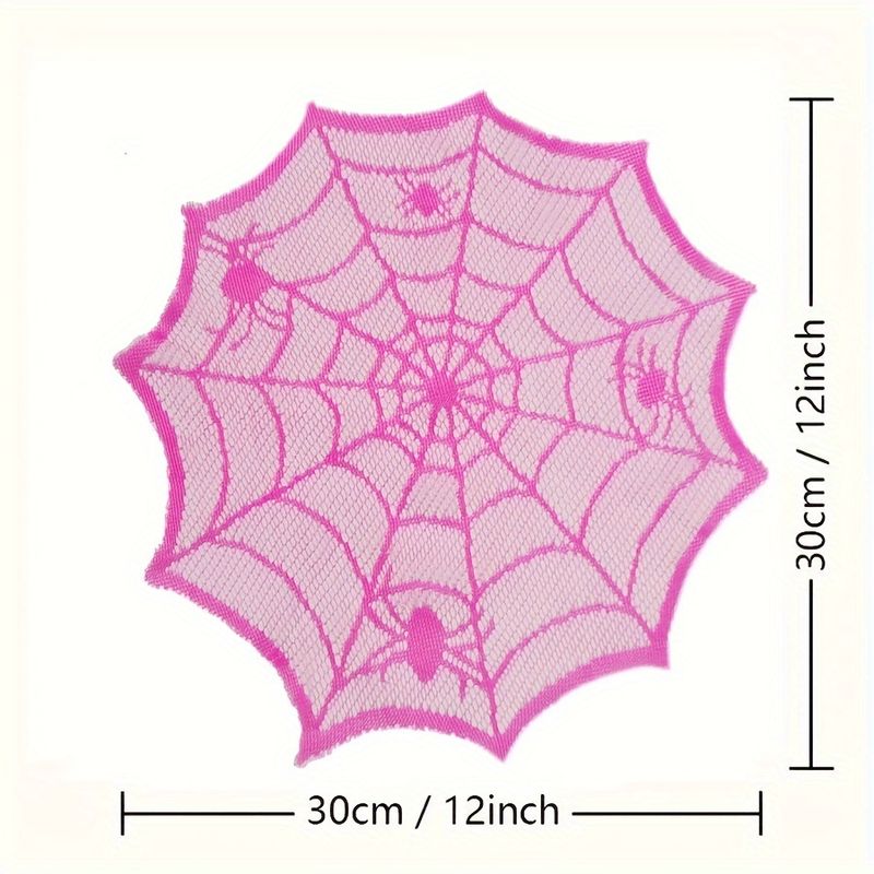 VIKAMA 로즈 레드 레이스 스파이더 웹 식사 매트  - Spider Web Halloween Decoration 리뷰 및 가격