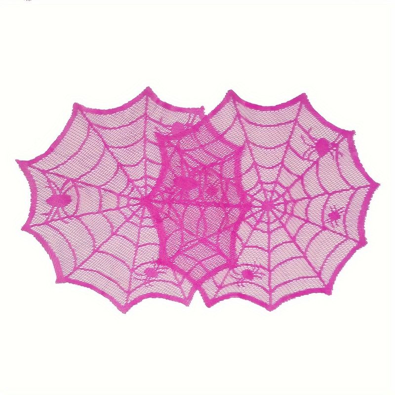 VIKAMA 로즈 레드 레이스 스파이더 웹 식사 매트  - Spider Web Halloween Decoration 리뷰 및 가격