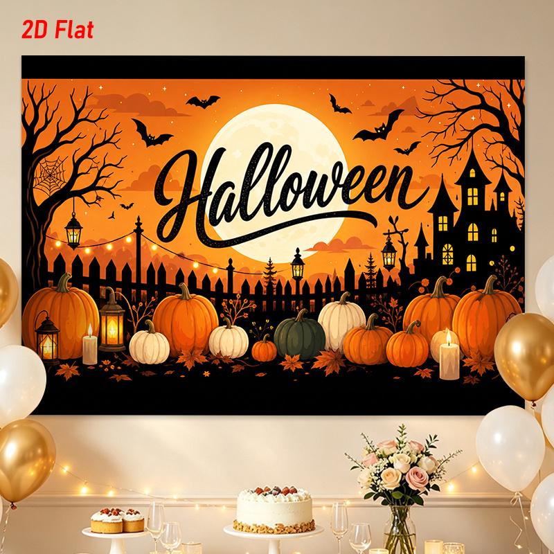 가을 할로윈 호박 성 태피스트리 보름달 박쥐 거미줄 랜 - Pumpkin Lantern Halloween 리뷰 및 가격