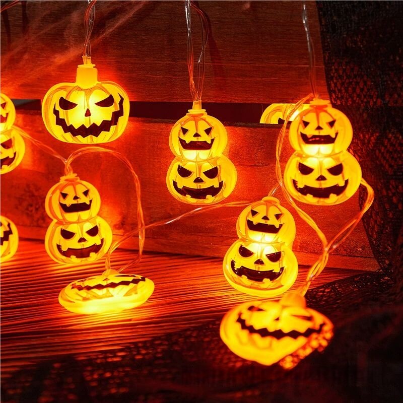 할로윈 10/20LED 스트링 조명 배터리 구동 호박  - Halloween Led String Lights Orange 리뷰 및 가격