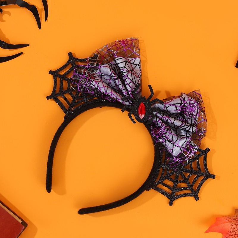 할로윈 스파이더 웹 보우 헤어밴드 튤 블랙 여성용 파티 - Spider Web Halloween Decoration 리뷰 및 가격