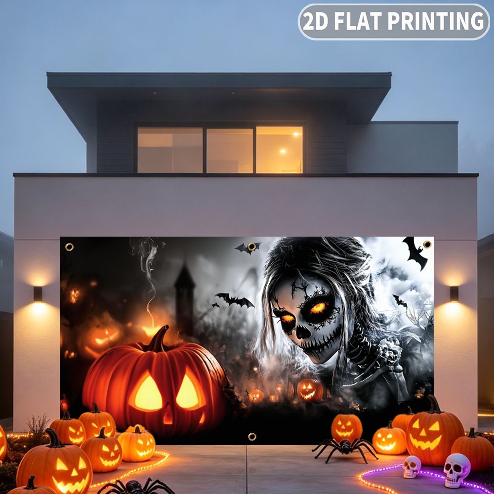 할로윈 파티용 2D 평면 배너 1개, 할로윈 해골, 호 - Halloween Skeleton Decoration 리뷰 및 가격