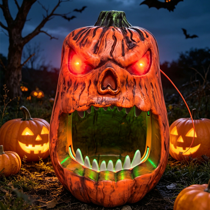 할로윈 LED 조명 호박 사탕 그릇 음성 작동 해골 얼 - Pumpkin Lantern Halloween 리뷰 및 가격
