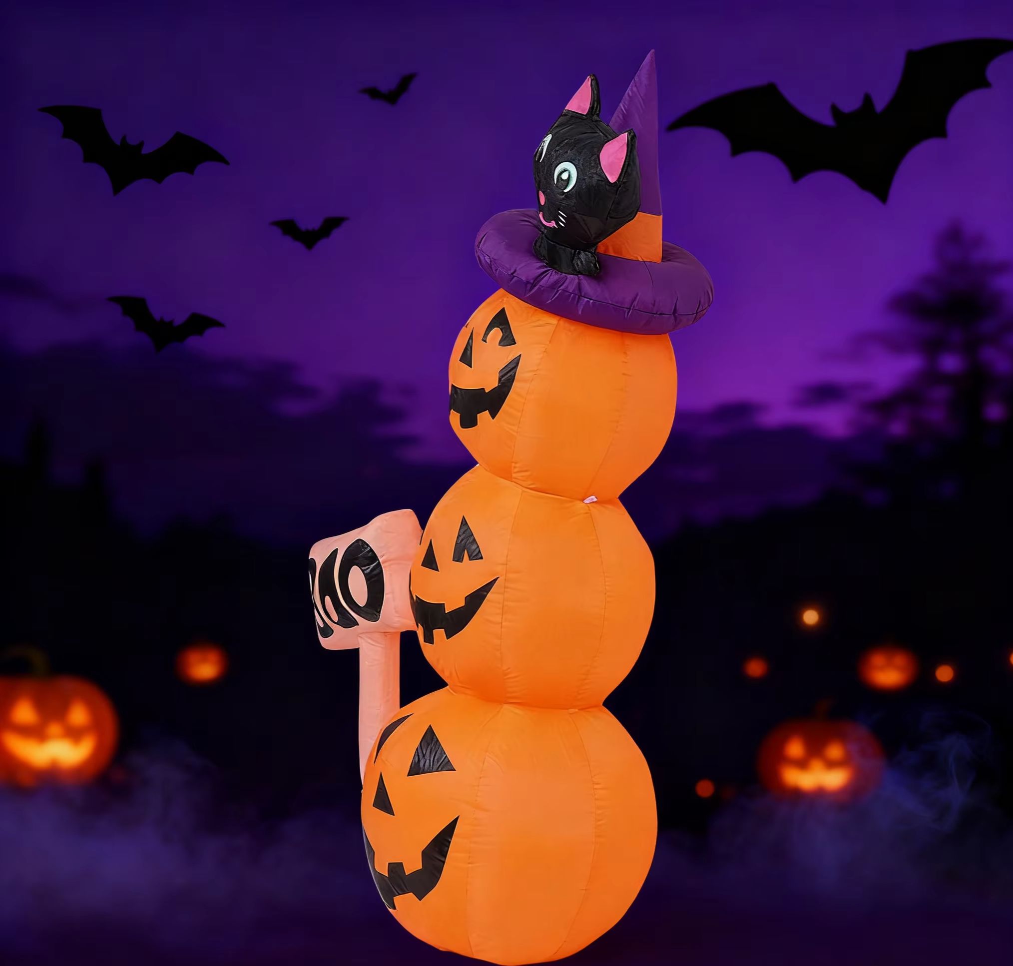 5.2피트/1.6미터 할로윈 풍선 호박 세트(마녀 모자 - Halloween Pumpkin Decor Led 리뷰 및 가격
