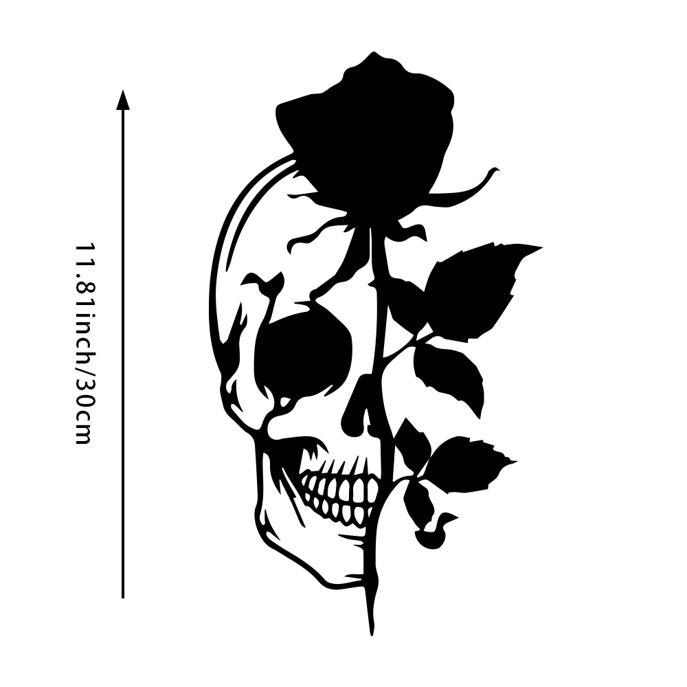 장미 금속 벽 장식이 있는 해골, 꽃 해골 장식, 설탕 - Halloween Skeleton Decoration 리뷰 및 가격