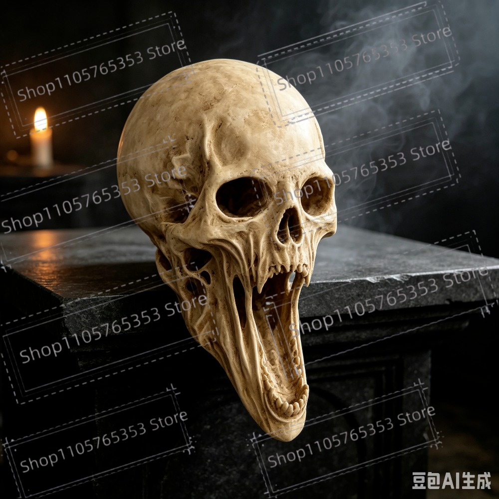 고딕 스타일의 비명을 지르는 해골 조각상, 공포스러운  - Halloween Skeleton Decoration 리뷰 및 가격