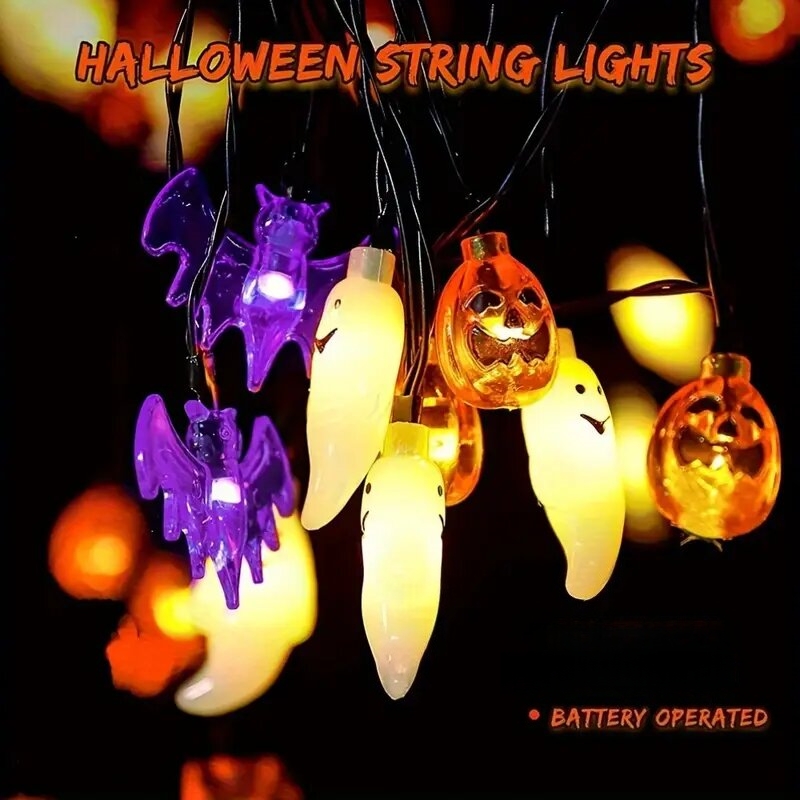 귀여운 호박 박쥐 유령 할로윈 LED 스트링 조명 59 - Halloween Led String Lights Orange 리뷰 및 가격