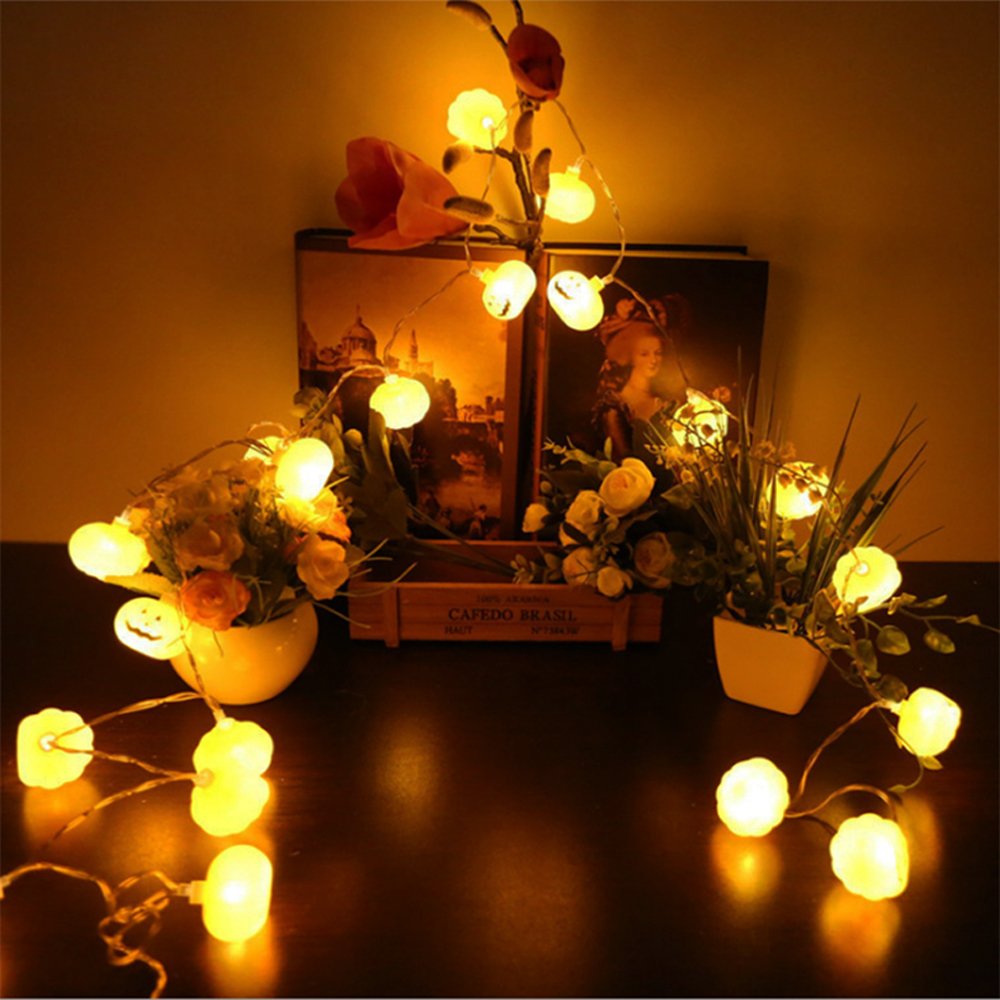 할로윈 3D 호박 LED 문자열 조명 1M 2M 3M  - Halloween Led String Lights Orange 리뷰 및 가격