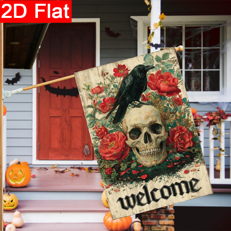 2D 평면 디자인 - 2D 평면 할로윈 환영 메시지가  - Halloween Skeleton Decoration 리뷰 및 가격
