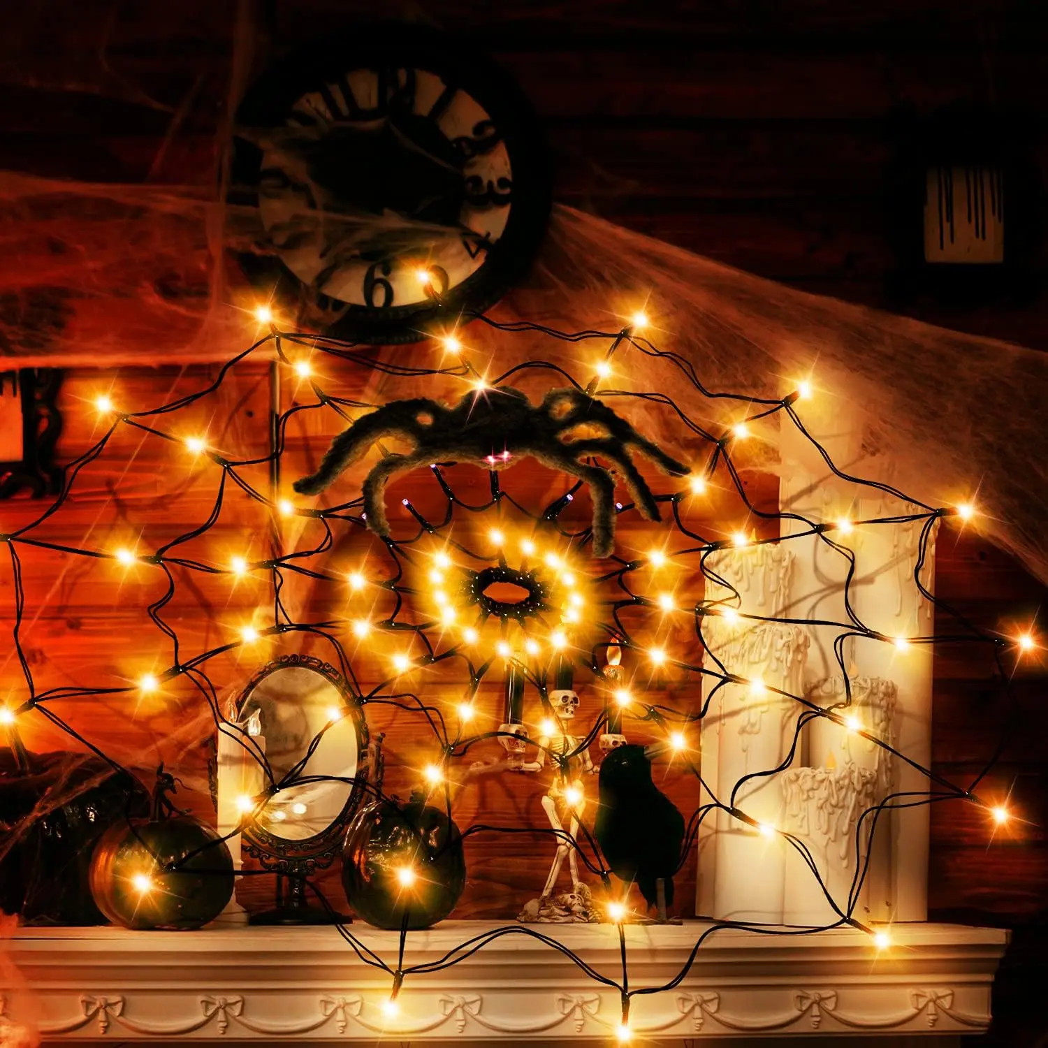 할로윈 LED 빛 문자열 유령 축제 장식 유령 집 파티 - Spider Web Halloween Decoration 리뷰 및 가격