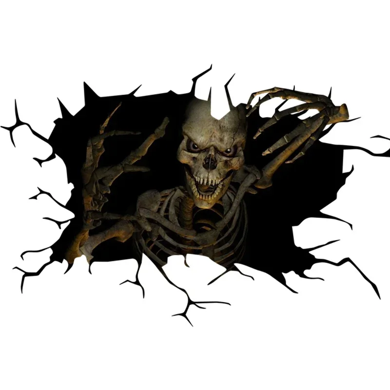 할로윈 해골 호러 자동차 스티커, PVC 비닐 소재의  - Halloween Skeleton Decoration 리뷰 및 가격