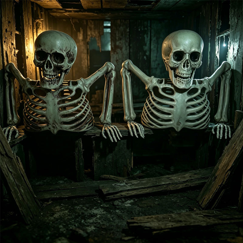 공포스러운 반쪽 해골 장식, 할로윈 해골 뼈 장식, 묘 - Halloween Skeleton Decoration 리뷰 및 가격