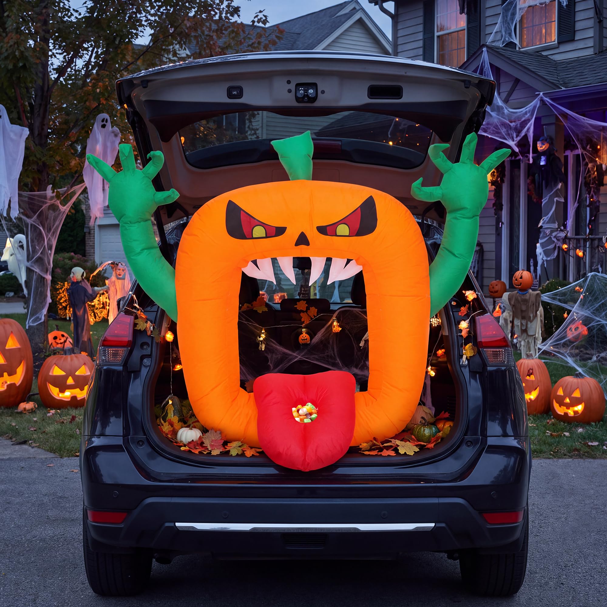 6피트 크기의 할로윈용 공기 주입식 무서운 호박 장식, - Halloween Pumpkin Decor Led 리뷰 및 가격