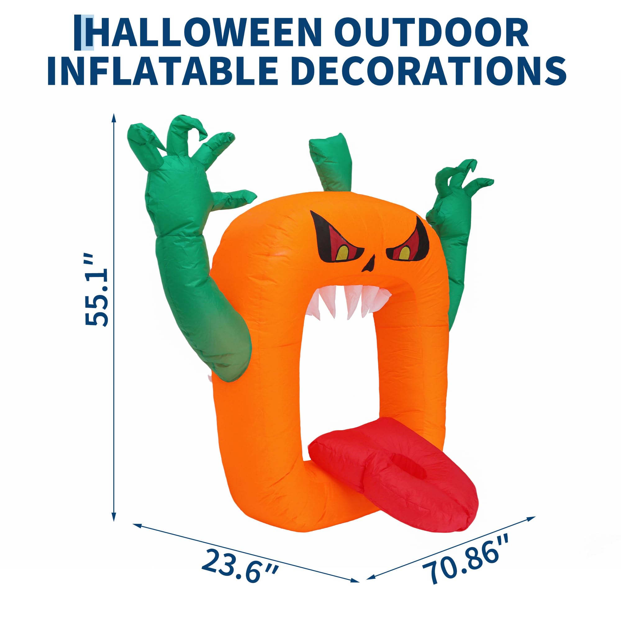 6피트 크기의 할로윈용 공기 주입식 무서운 호박 장식, - Halloween Pumpkin Decor Led 리뷰 및 가격