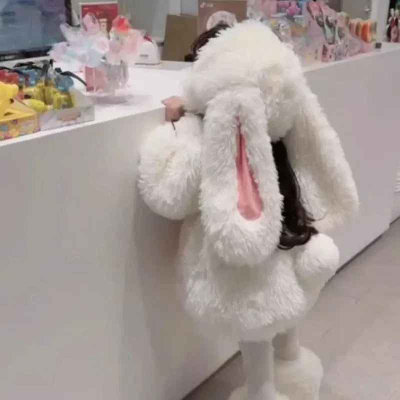 여자 사랑스러운 만화 플러시 토끼 코스프레 의상 카와이 - Halloween Costume Kids 리뷰 및 가격