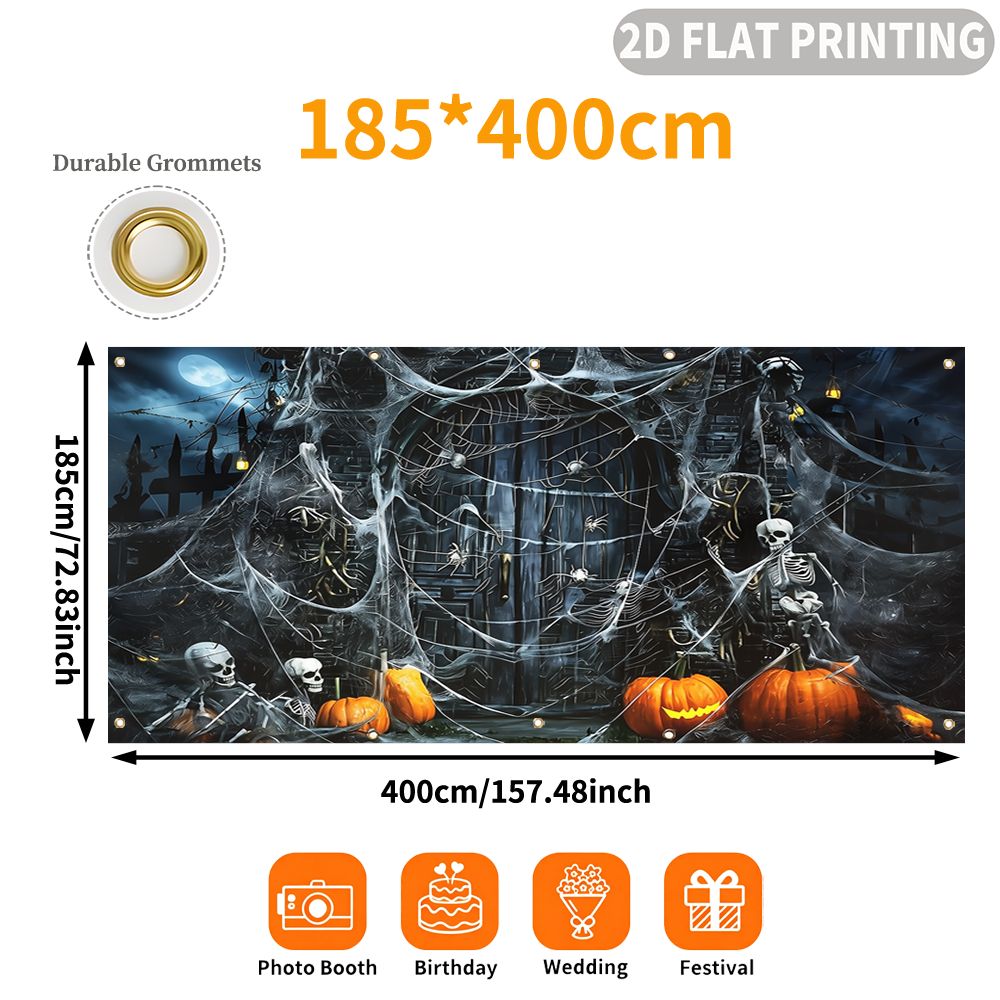 2D 평면 할로윈 파티 차고 배너 1개, 할로윈 해골, - Halloween Skeleton Decoration 리뷰 및 가격