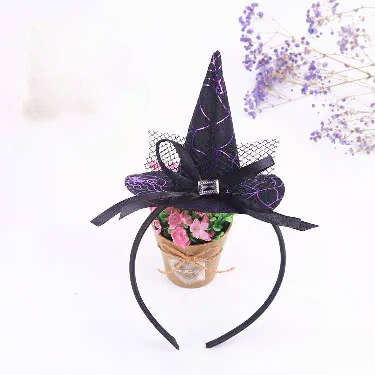10pcs 스파이더 웹 머리띠 휴일 마녀 마술 탑 모자 - Spider Web Halloween Decoration 리뷰 및 가격