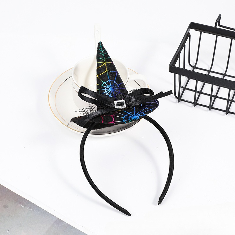 10pcs 스파이더 웹 머리띠 휴일 마녀 마술 탑 모자 - Spider Web Halloween Decoration 리뷰 및 가격