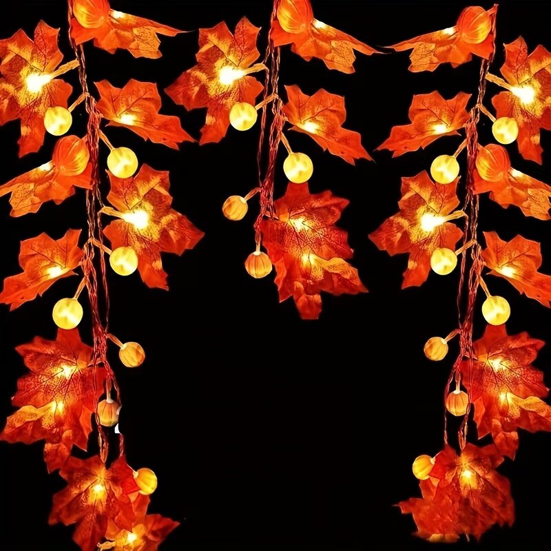 59/118인치 할로윈 호박 단풍잎 스트링 라이트 배터 - Halloween Led String Lights Orange 리뷰 및 가격