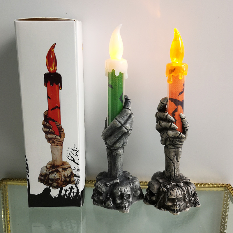 할로윈 LED 캔들 해골 유령 호박 무서운 무불꽃 조명 - Halloween Pumpkin Decor Led 리뷰 및 가격